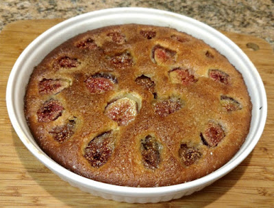 Baked cake in pan