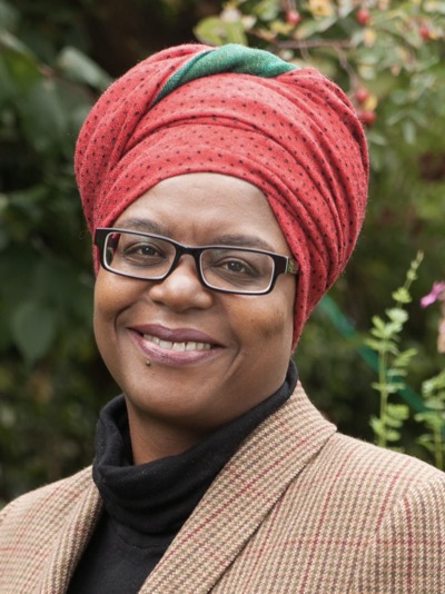 Woman in a coral turban