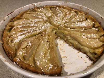 Clafoutis with slice removed
