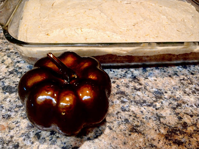 Cake and ceramic pumpkin