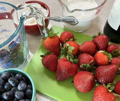 Ingredients for berry soup