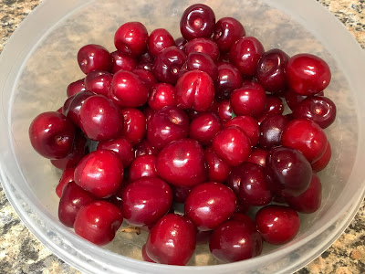 Bowl of red cherries