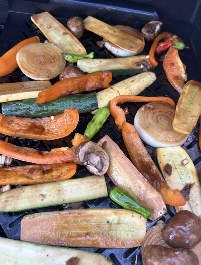 Veggies on grill