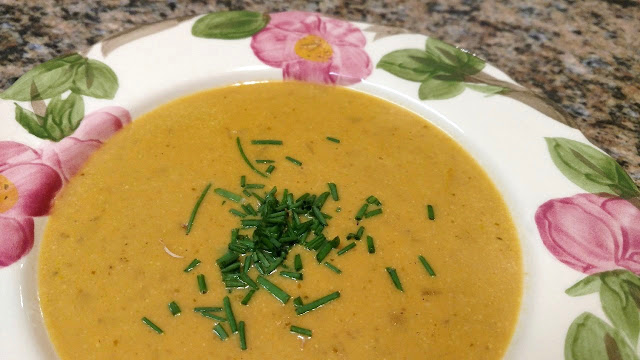 Pumpkin soup in bowl