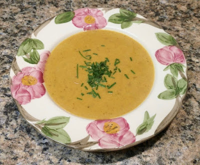 Full bowl of pumpkin soup