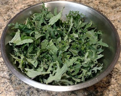 Bowl of raw kale