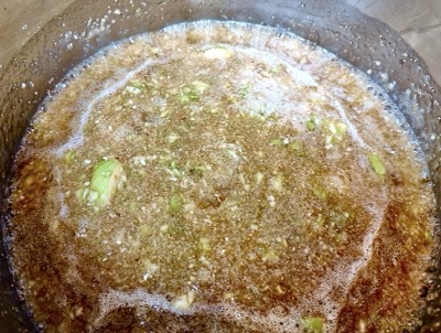 Jam boiling in pot