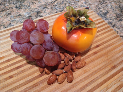 grapes, persimmon and almonds