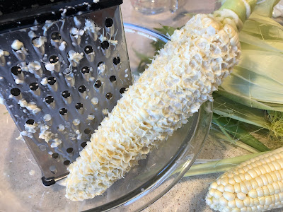 Corn cob and box grater