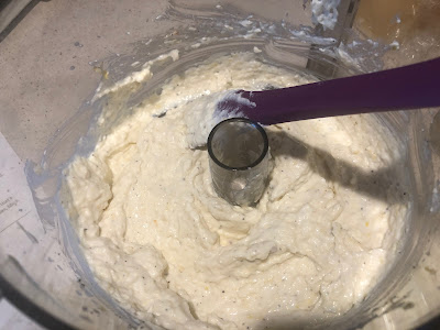 Ricotta sauce in a food processor