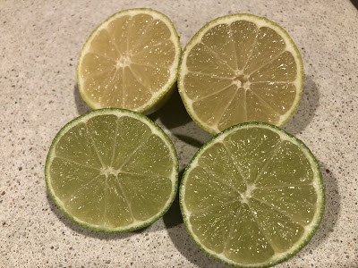 Four lime halves