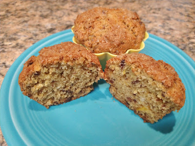 Muffins on a blue plate