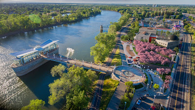 Aerial rendering of park