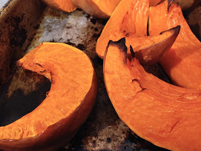 Slices of roasted pumpkin