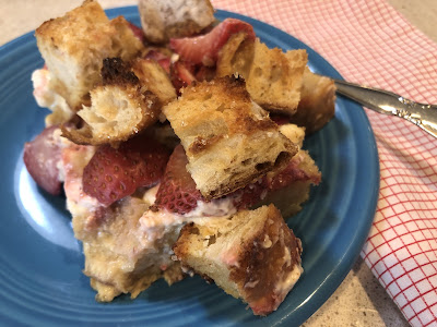 Strawberry brunch casserole