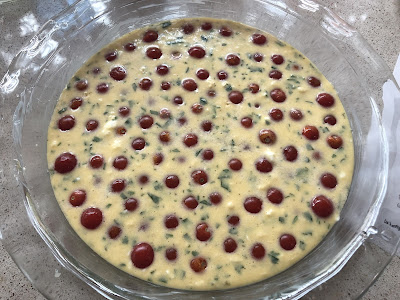 Unbaked clafoutis