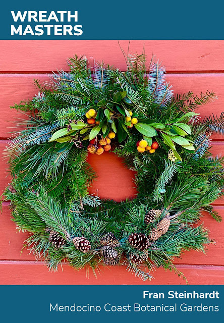 Wreath on red door