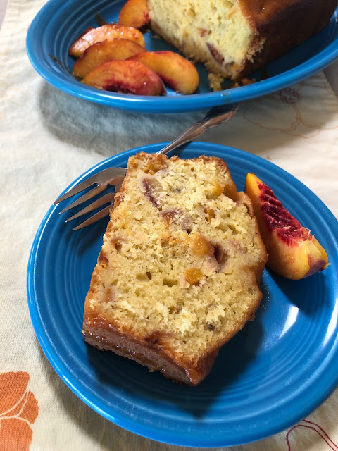 Slice of peach poundcake