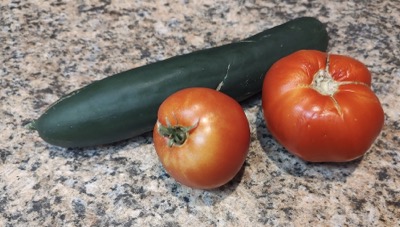 Tomatoes and cucumber