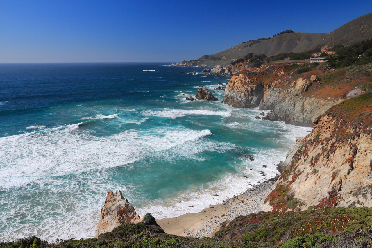 Aerial view of Big Sur coastline