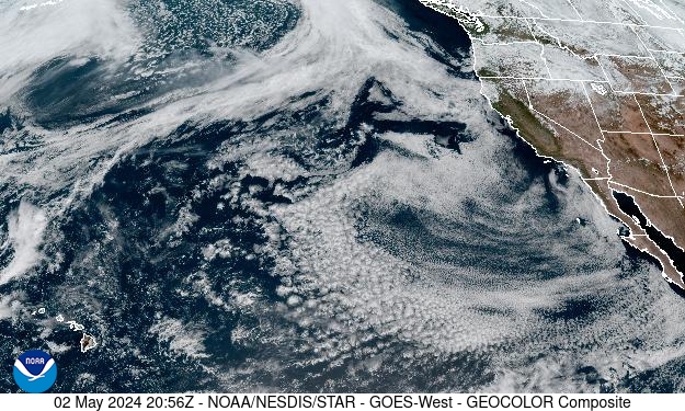 GEOColor Weather Satellite Image for Tahoe Truckee