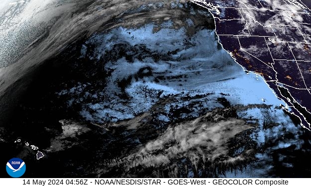 GEOColor Weather Satellite Image for Nevada
