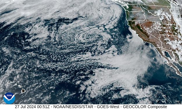 GEOColor Weather Satellite Image for Santa Clara