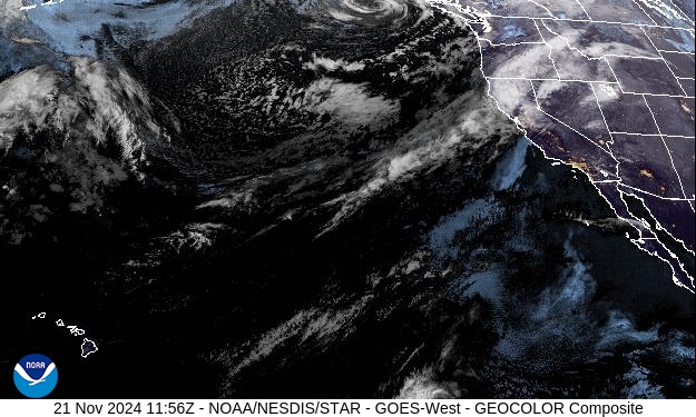 GEOColor Weather Satellite Image for San Benito