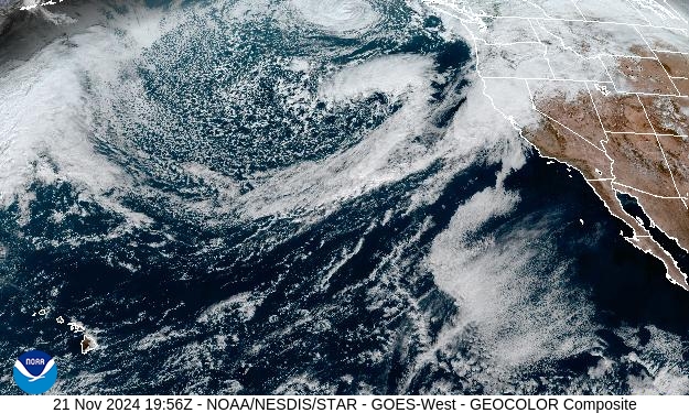 GEOColor Weather Satellite Image for Nevada