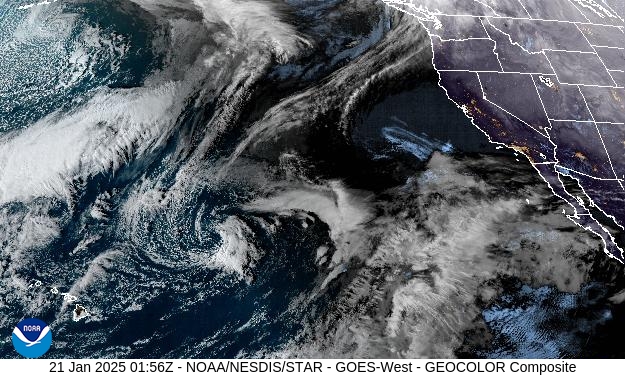 GEOColor Weather Satellite Image for Nevada