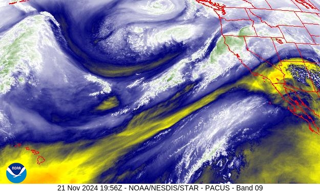 West Band 09 Weather Satellite Image for Yolo