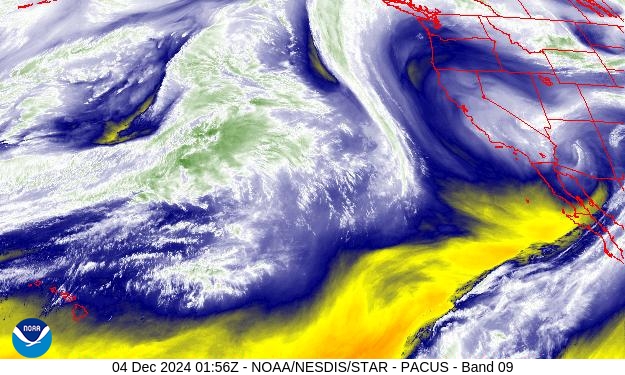 West Band 09 Weather Satellite Image for Placer