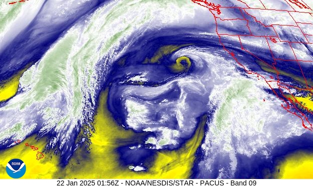 West Band 09 Weather Satellite Image for El Dorado