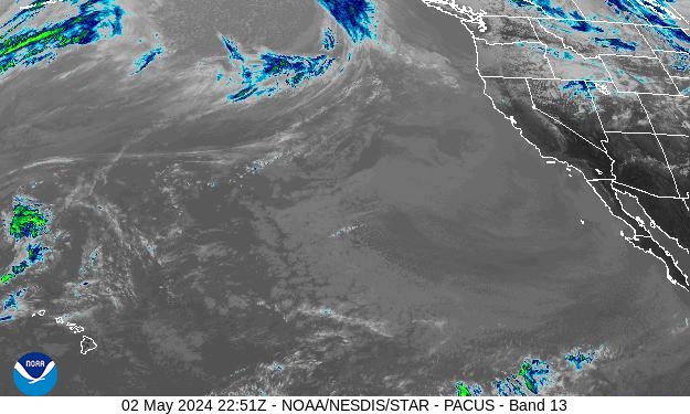 West Band 13 Weather Satellite Image for Sacramento