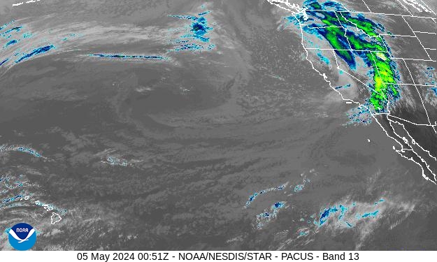 West Band 13 Weather Satellite Image for Santa Clara