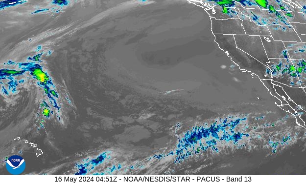 West Band 13 Weather Satellite Image for San Benito