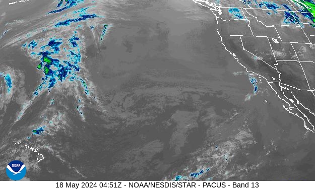 West Band 13 Weather Satellite Image for San Joaquin