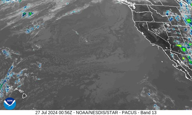 West Band 13 Weather Satellite Image for Monterey