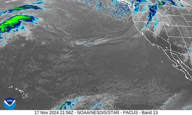 West Band 13 Weather Satellite Image for Tahoe Truckee