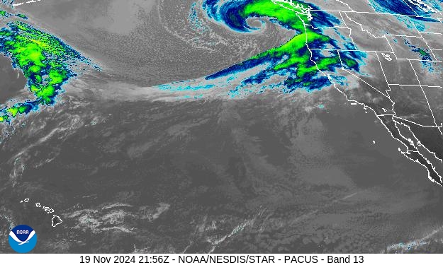 West Band 13 Weather Satellite Image for Sacramento