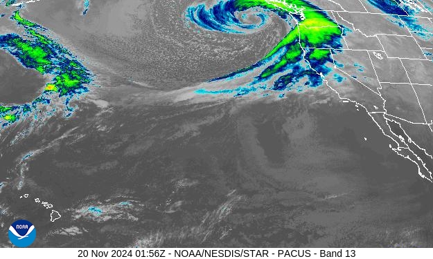 West Band 13 Weather Satellite Image for Monterey