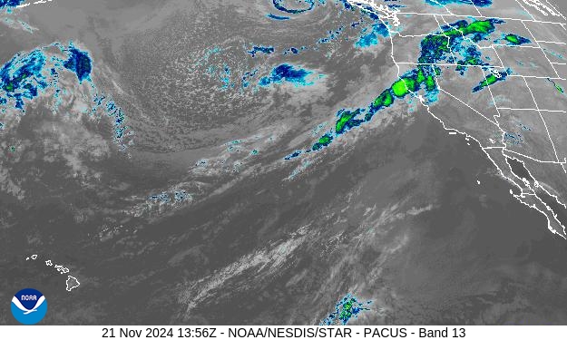 West Band 13 Weather Satellite Image for San Benito