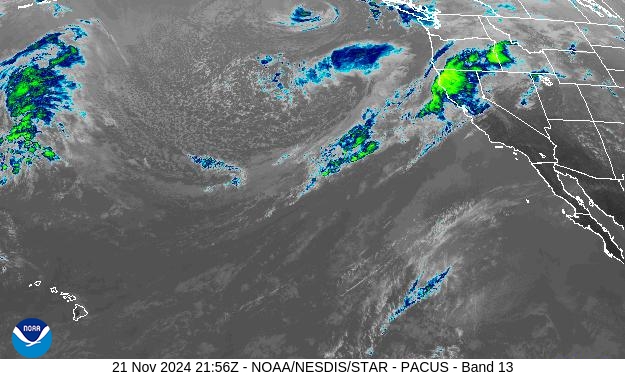 West Band 13 Weather Satellite Image for San Joaquin