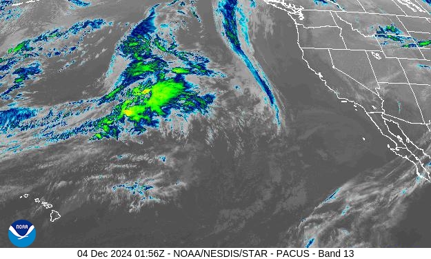 West Band 13 Weather Satellite Image for Santa Cruz