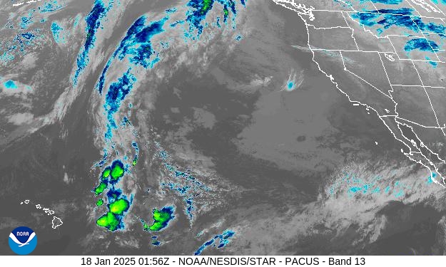 West Band 13 Weather Satellite Image for Monterey