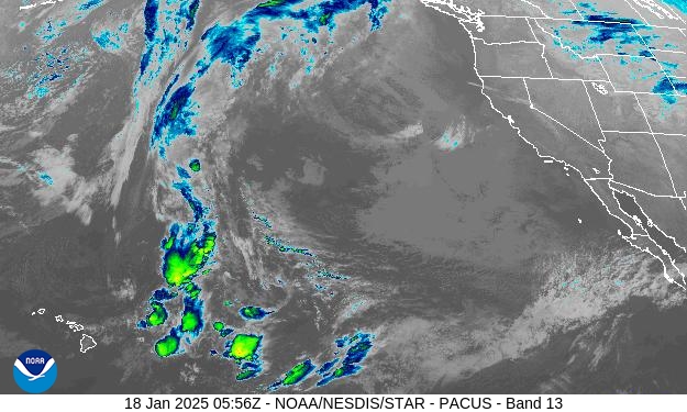 West Band 13 Weather Satellite Image for San Joaquin