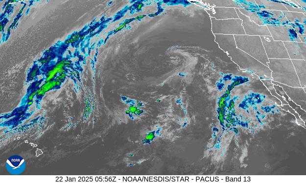 West Band 13 Weather Satellite Image for San Joaquin