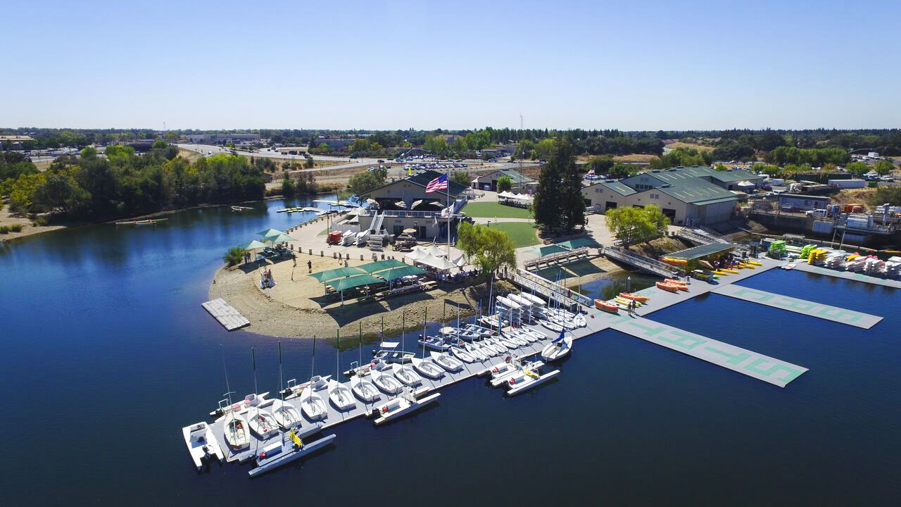 Aerial view of Sacramento State Aquatic Park