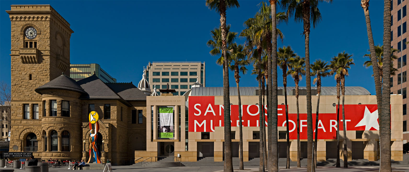 The exterior of the San Jose Museum of Art