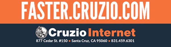 Ad for Cruzio Internet. click for more info